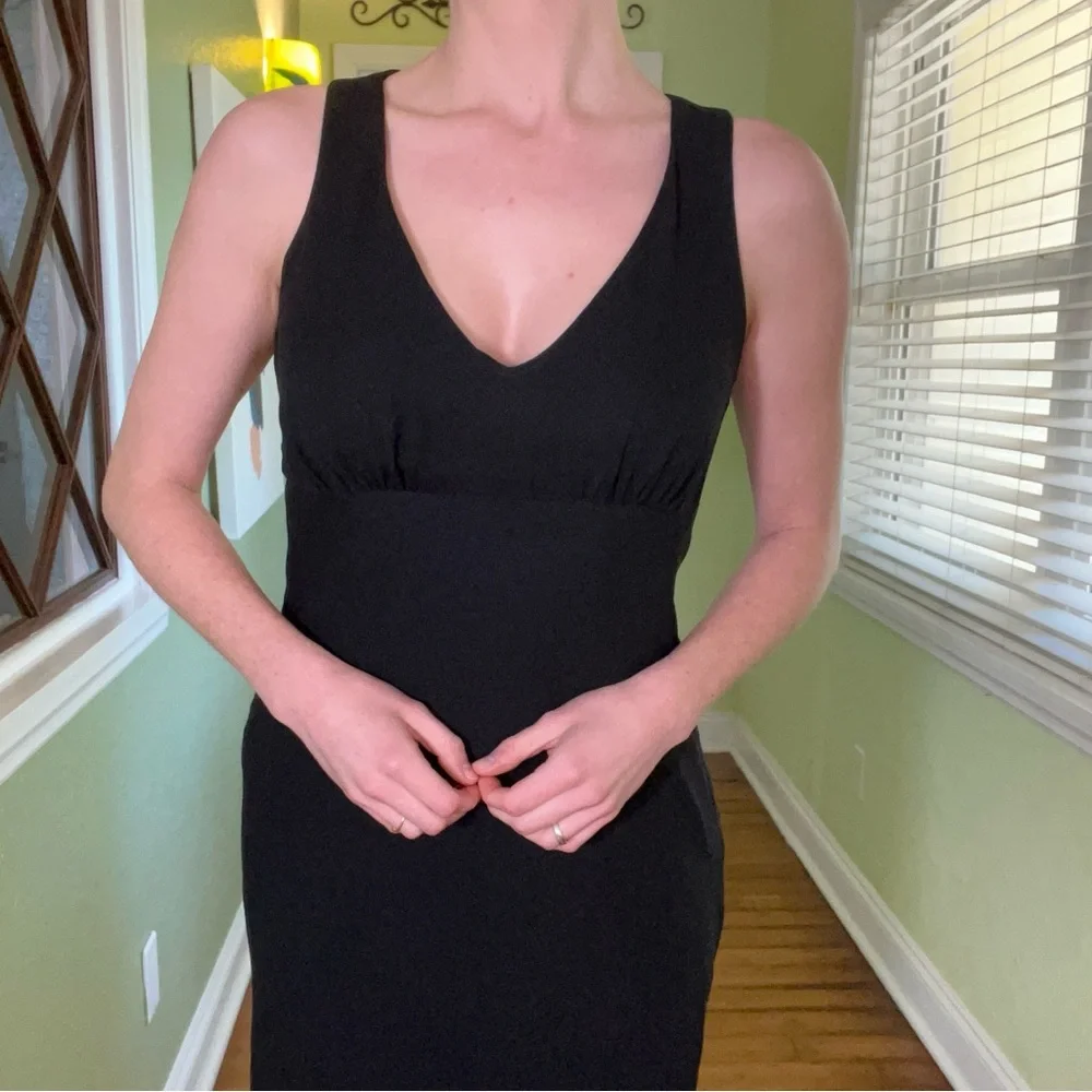 Y2K Vintage Alyn Paige Black Empire Waist Maxi Formal Dress Fairy Whimsigoth - Picture 2 of 12